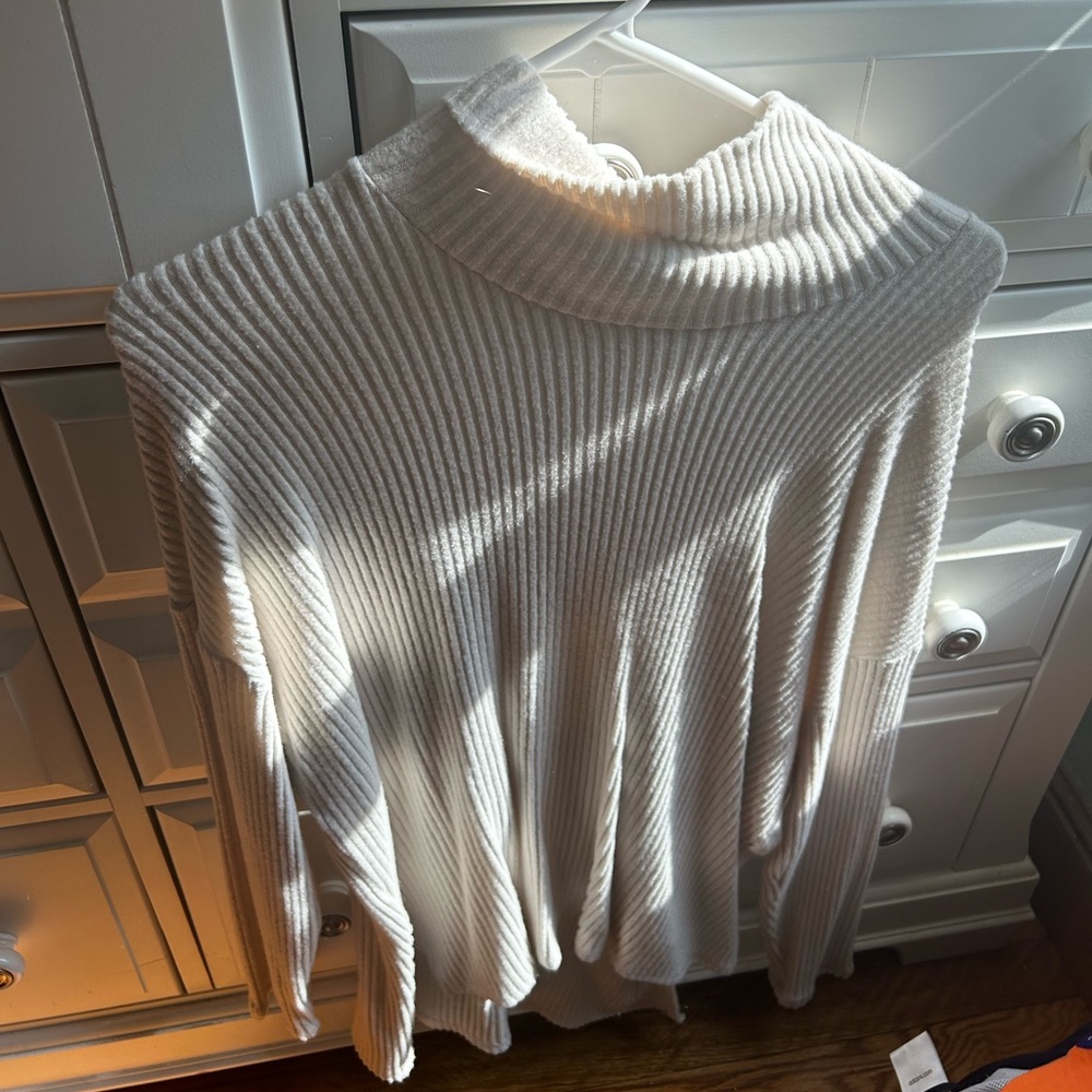 cream long sleeve turtle neck